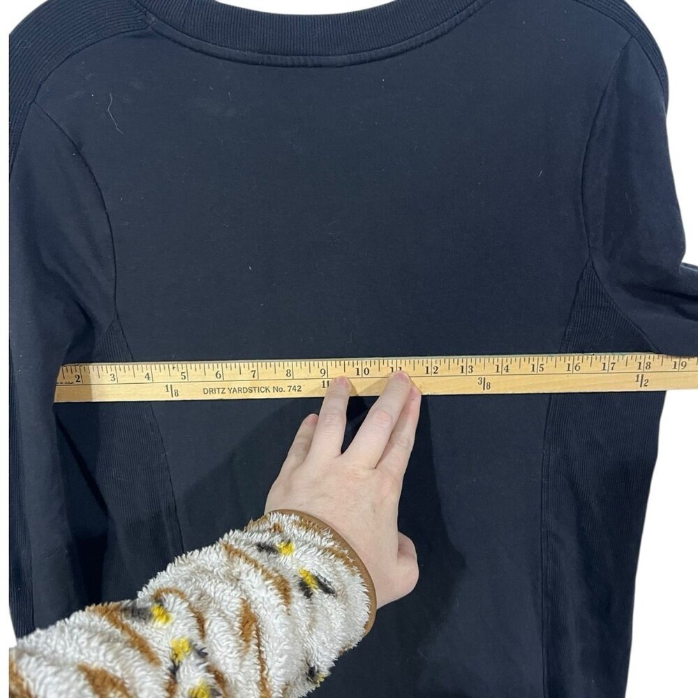 Athleta Balance Sweatshirt Dress Womens Medium Black Crew Neck Long Sleeve - Picture 5 of 6